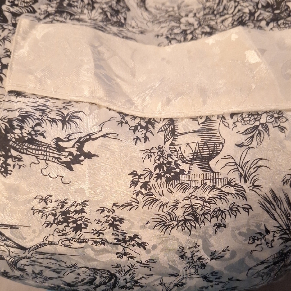 Vintage Victoria's Secret Gold Label Chinoiserie Printed Damask Satin Robe - Picture 7 of 9